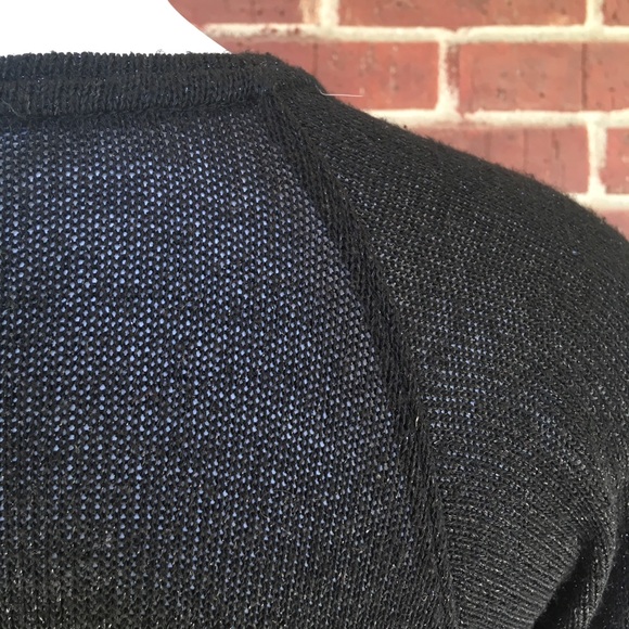 AG Black sparkling sheer blouse size medium - Picture 4 of 8